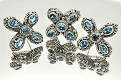 LADIES ELEGANZA RING AND MATCHING EARRINGS.