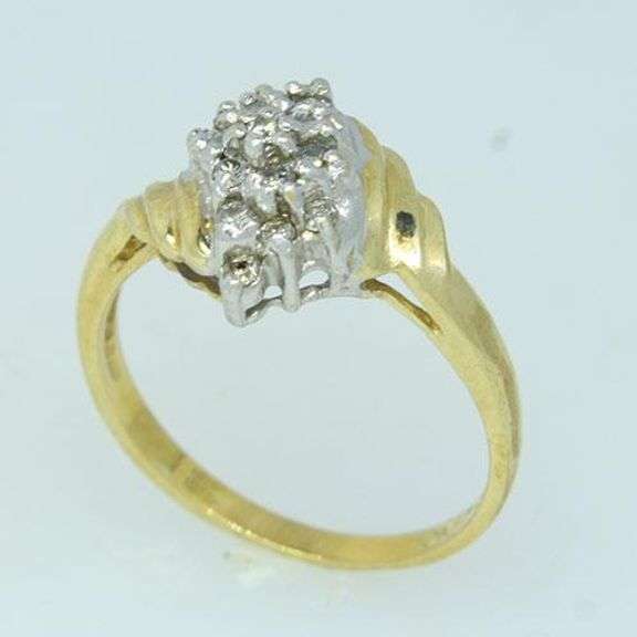 Vintage Diamond Cluster Ring
