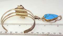 Matching Vintage Turquoise Cuff and Pendant