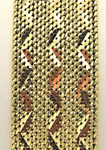 LADIES 14KT YELLOW GOLD MESH STYLE BRACELET