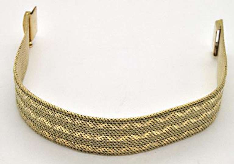LADIES 14KT YELLOW GOLD MESH STYLE BRACELET