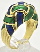 LADIES 18 KT YELLOW GOLD RING