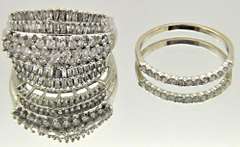 14 KT SET WITH OVER 2.00 CARATS OF DIAMONDS