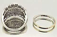 14 KT SET WITH OVER 2.00 CARATS OF DIAMONDS