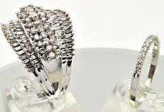 14 KT SET WITH OVER 2.00 CARATS OF DIAMONDS