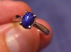 7x5mm Star Sapphire in White Gold