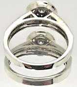 LADIES 14 KT WHITE GOLD DIAMOND RING.