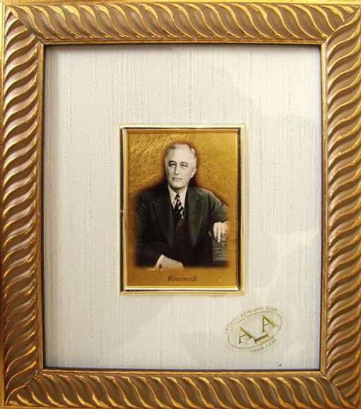 Italian Handmade, Collectible Gold Leaf Portrait