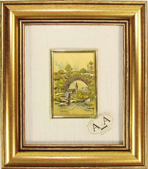 Italian Handmade, Collectible Gold Leaf Scenery