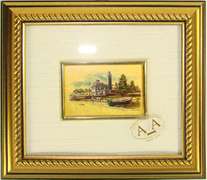 Collectible Limited Italian Handmade Gold Leaf Scenery