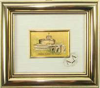 Collectible Limited Italian Handmade Gold Leaf Scenery