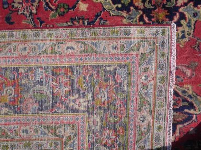 Detailed Semi Antique Persian Mashhad 12.7x9.6