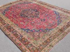 Detailed Semi Antique Persian Mashhad 12.7x9.6