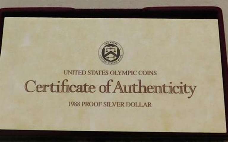 1988 PROOF Silver Olympic Dollar