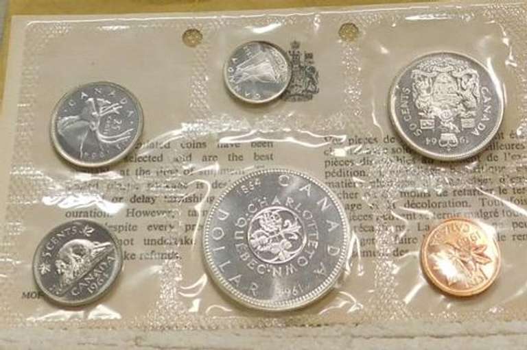 1964 Canada Silver (80%) Mint Set, w/ Silver Dollar.
