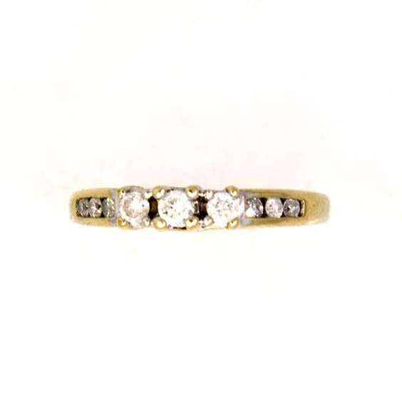 Diamond Ring in White Gold, Size 4.5