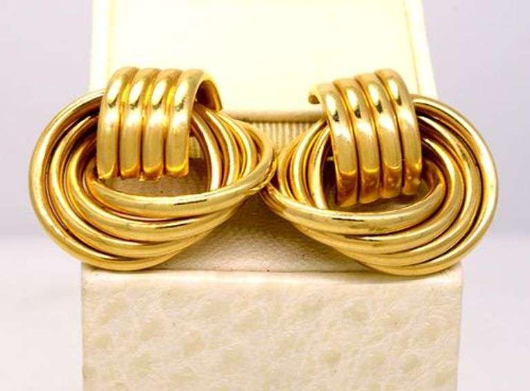 Vintage Gold Knot Earrings