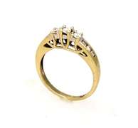 Diamond Ring in White Gold, Size 4.5