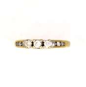 Diamond Ring in White Gold, Size 4.5