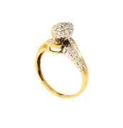 Cluster Diamond Ring in Gold, Size 5.25