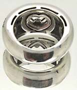 LADIES 18 KT WHITE GOLD DIAMOND 'LOVE' RING.