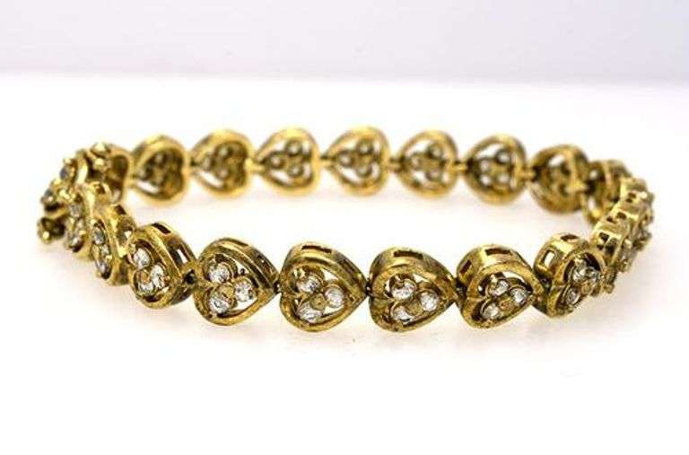 Vermiel Heart Link Bracelet, Sterling