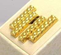 Gold Bar Two-Row Earrings