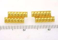 Gold Bar Two-Row Earrings