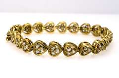 Vermiel Heart Link Bracelet, Sterling