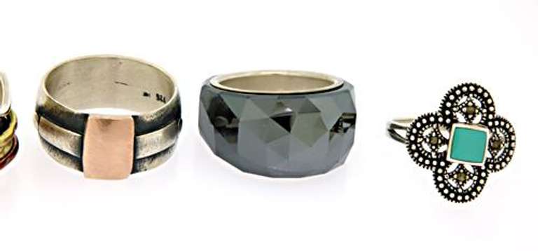 Amazing Mixed Lot of Mostly Sterling Silver Rings