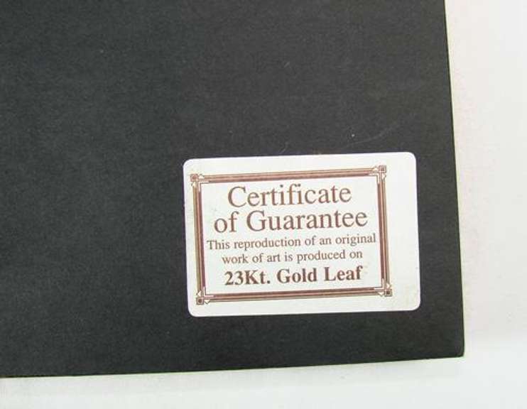 Collectible Limited Italian Handmade Gold Leaf Scenery