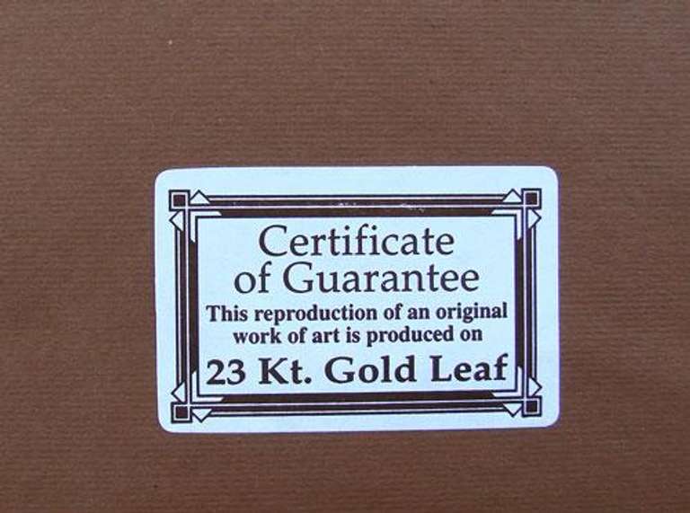 Collectible Limited Italian Handmade Gold Leaf Monument