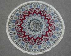 Beautiful Round Wool/Silk Persian Nain 3.3x3.3