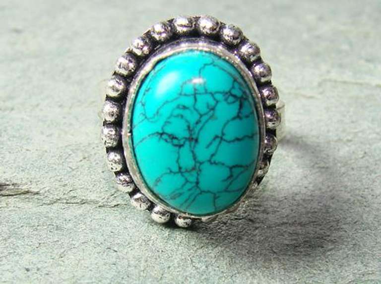Fascinating Ethnic Handcrafted Natural Stone Ring
