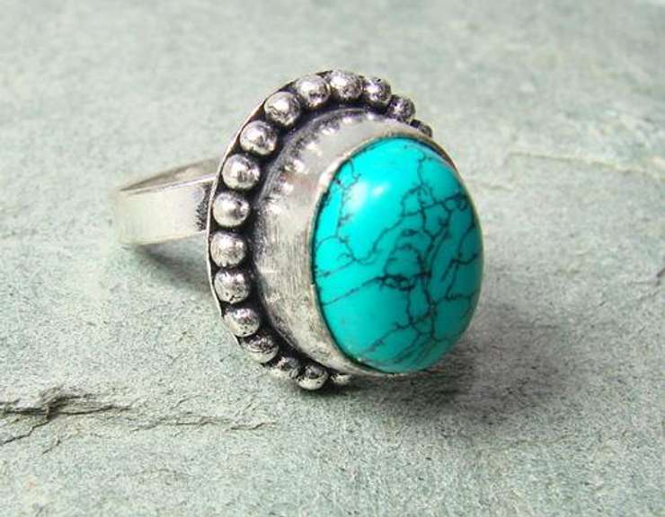 Fascinating Ethnic Handcrafted Natural Stone Ring