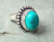 Fascinating Ethnic Handcrafted Natural Stone Ring