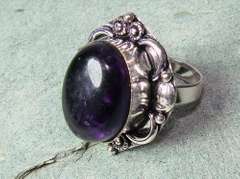 Fascinating Ethnic Handcrafted Large Natural Stone Ring
