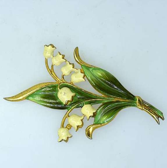 Hand Decorated Vermeil Flower Pin