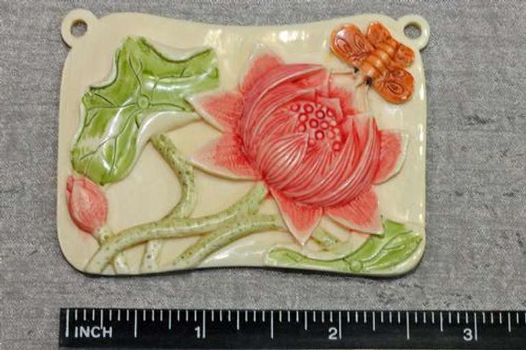 Lotus Leaf Natural Ivory Pendant