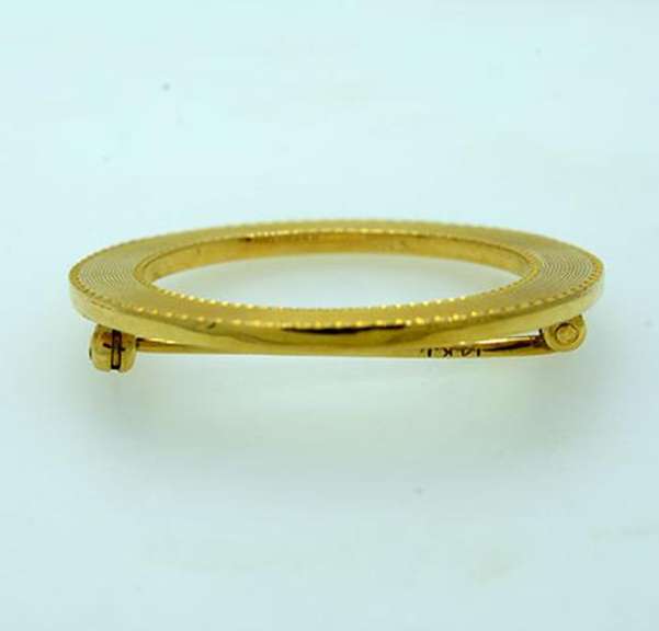 Lustrous 14kt Gold Brooch