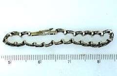 Sterling & Marcasite Vintage Sterling Bracelet, 7.5 In
