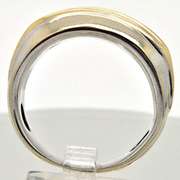 MEN'S 14 KT WHITE GOLD DIAMOND BAND.