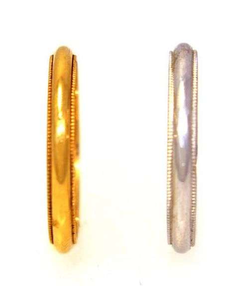 Two Gold Bands, White Gold & Yellow, Both Size 6.25