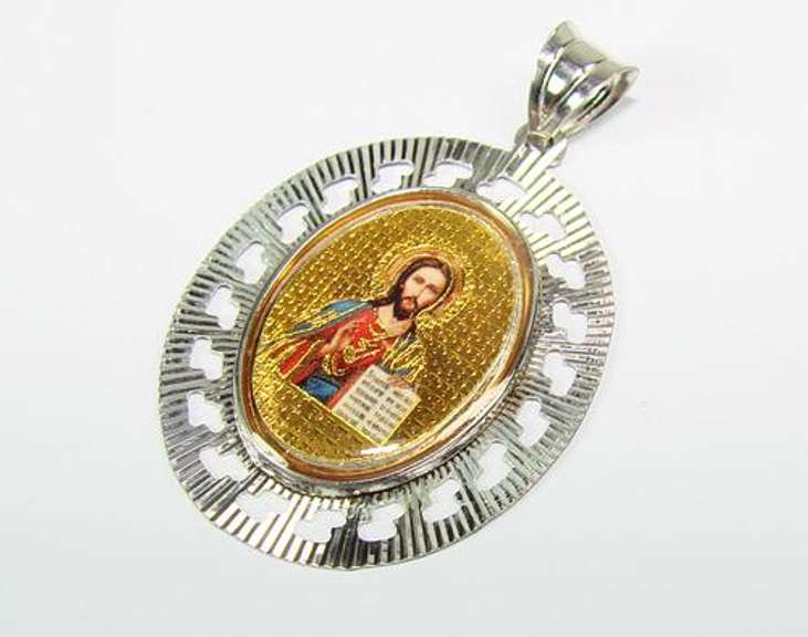 Charming Religious Gold Plated 925 Silver Pendant