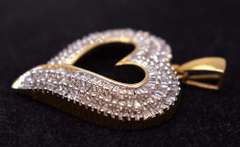 Sparkling Diamond Heart Pendant in Gold