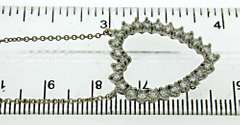 Amazing 14kt WG Diamond Open Heart Pendant Necklace