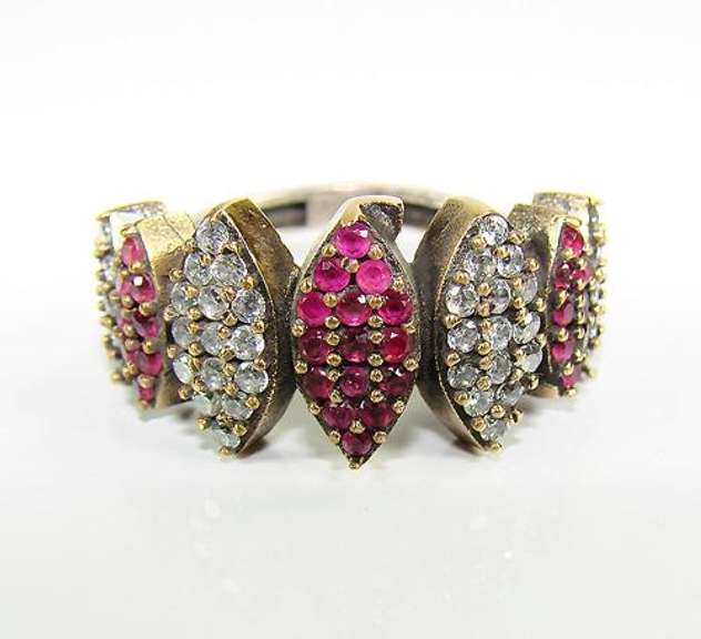 Charming Classic Design Multi Gems 925 SS Ring