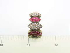 Charming Classic Design Multi Gems 925 SS Ring