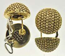 1988 PALOMA PICASSO TIFFANY & CO WOOVEN EARRINGS.