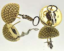 1988 PALOMA PICASSO TIFFANY & CO WOOVEN EARRINGS.